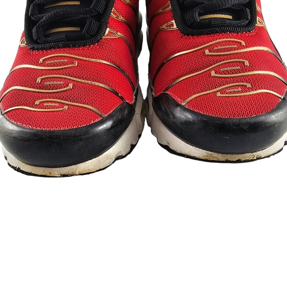 Nike Air Max Plus Red Gold Black Sneaker Running Shoes Women's Size 5.5 - Picture 14 of 16